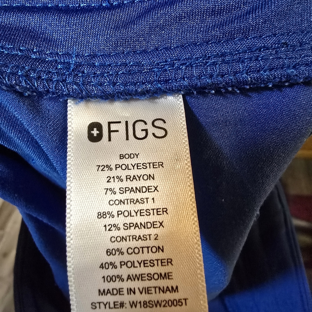 Figs Womens Vibrant Blue Scrub Joggers - Picture 8 of 10